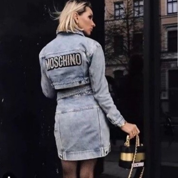 HM x Moschino Denim Skirt Deconstructed Size 34 Italy - Picture 3 of 6
